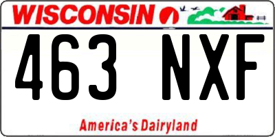 WI license plate 463NXF