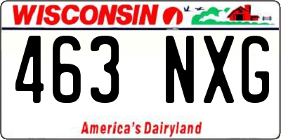 WI license plate 463NXG