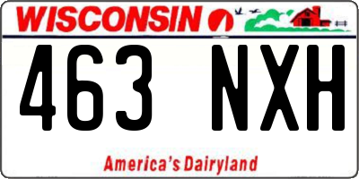 WI license plate 463NXH