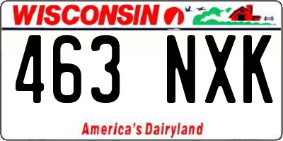WI license plate 463NXK