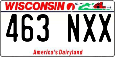 WI license plate 463NXX