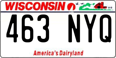 WI license plate 463NYQ