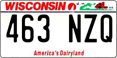 WI license plate 463NZQ