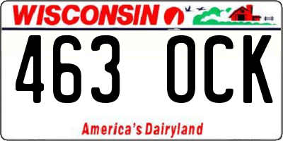 WI license plate 463OCK