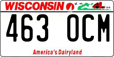 WI license plate 463OCM