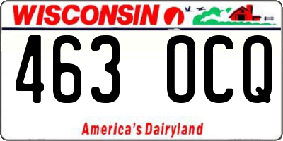 WI license plate 463OCQ