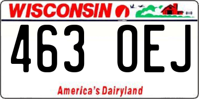 WI license plate 463OEJ
