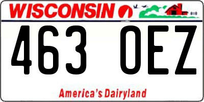 WI license plate 463OEZ