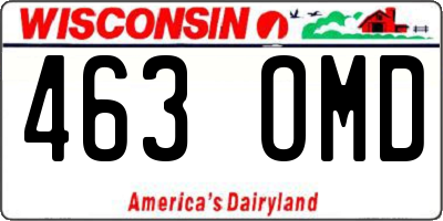 WI license plate 463OMD
