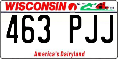 WI license plate 463PJJ