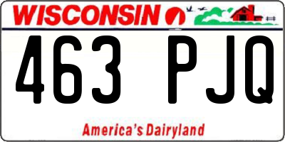 WI license plate 463PJQ