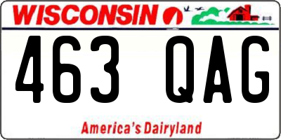 WI license plate 463QAG