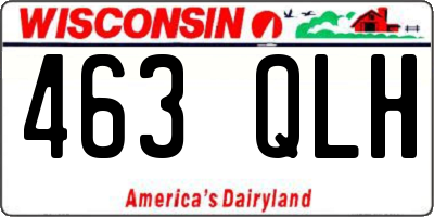 WI license plate 463QLH