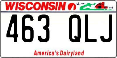 WI license plate 463QLJ