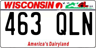 WI license plate 463QLN