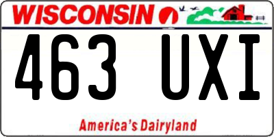WI license plate 463UXI