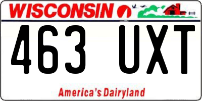WI license plate 463UXT