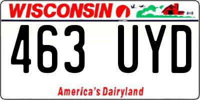 WI license plate 463UYD