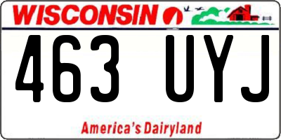 WI license plate 463UYJ