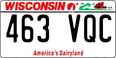 WI license plate 463VQC