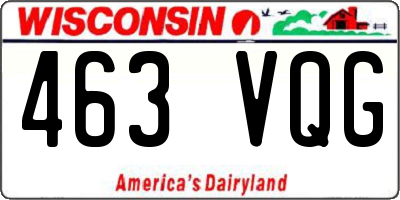 WI license plate 463VQG