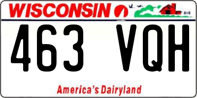 WI license plate 463VQH