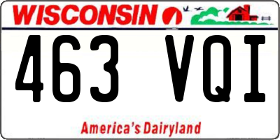 WI license plate 463VQI
