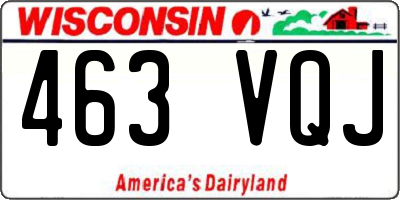 WI license plate 463VQJ