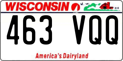 WI license plate 463VQQ