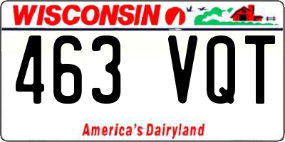 WI license plate 463VQT