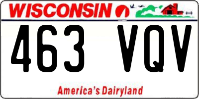 WI license plate 463VQV