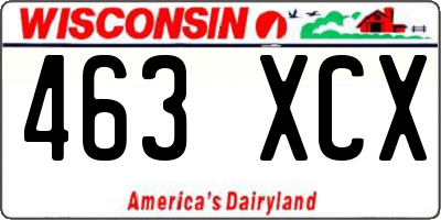 WI license plate 463XCX
