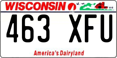 WI license plate 463XFU