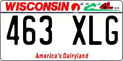 WI license plate 463XLG