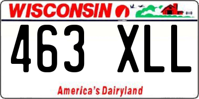 WI license plate 463XLL
