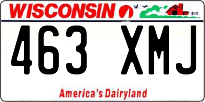 WI license plate 463XMJ