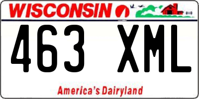 WI license plate 463XML