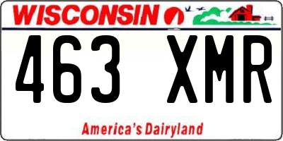 WI license plate 463XMR