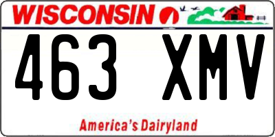 WI license plate 463XMV