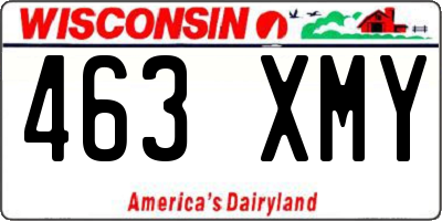 WI license plate 463XMY