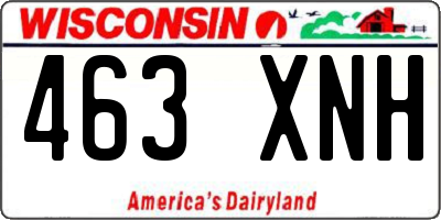 WI license plate 463XNH