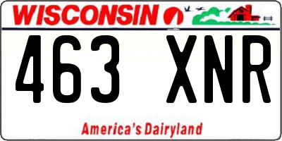 WI license plate 463XNR
