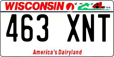 WI license plate 463XNT