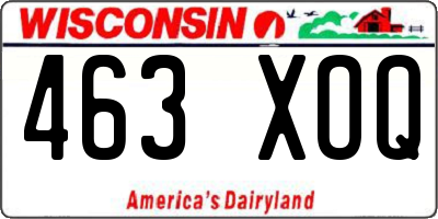 WI license plate 463XOQ
