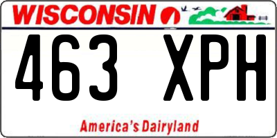 WI license plate 463XPH