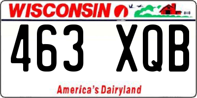 WI license plate 463XQB
