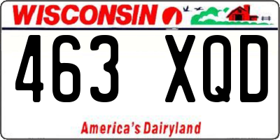 WI license plate 463XQD