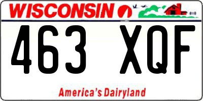 WI license plate 463XQF