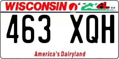 WI license plate 463XQH