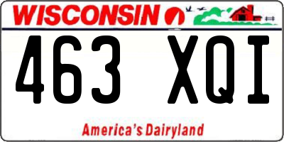 WI license plate 463XQI